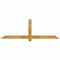 Ekena Millwork Eugene Rough Sawn Timber Gable Bracket, Western Red Cedar, 72"W x 24"H x 4"D x 4"F, 8/12 Pitch GBW072X24X0404EUG00RWR - alternate 1